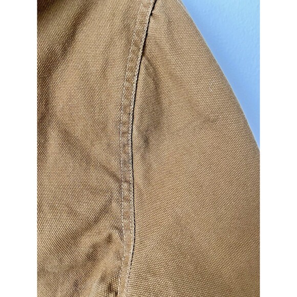 CAT Caterpillar Workwear Duck Canvas Sherpa Lined Hooded Jacket MENS S Brown - Picture 6 of 14